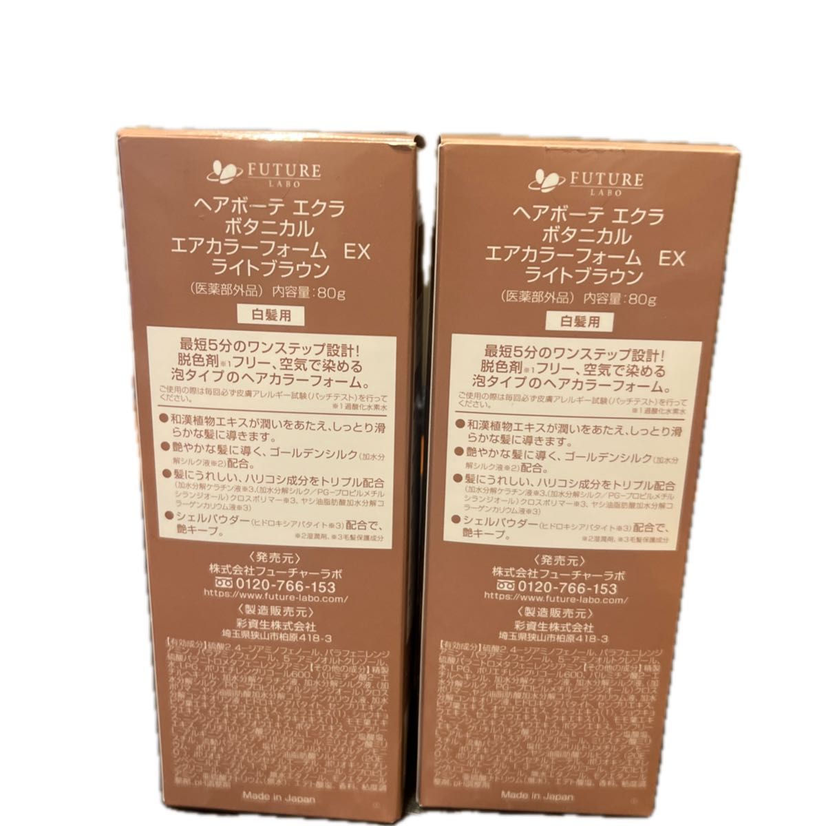 ボタニカルエアカラーフォーム EX ライトブラウン 2本セット