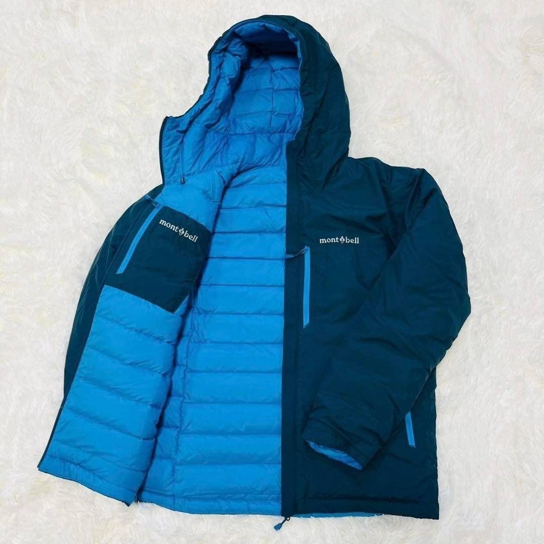 モンベル コロラドパーカ Men's S ブルーグリーン リバーシブル 現行