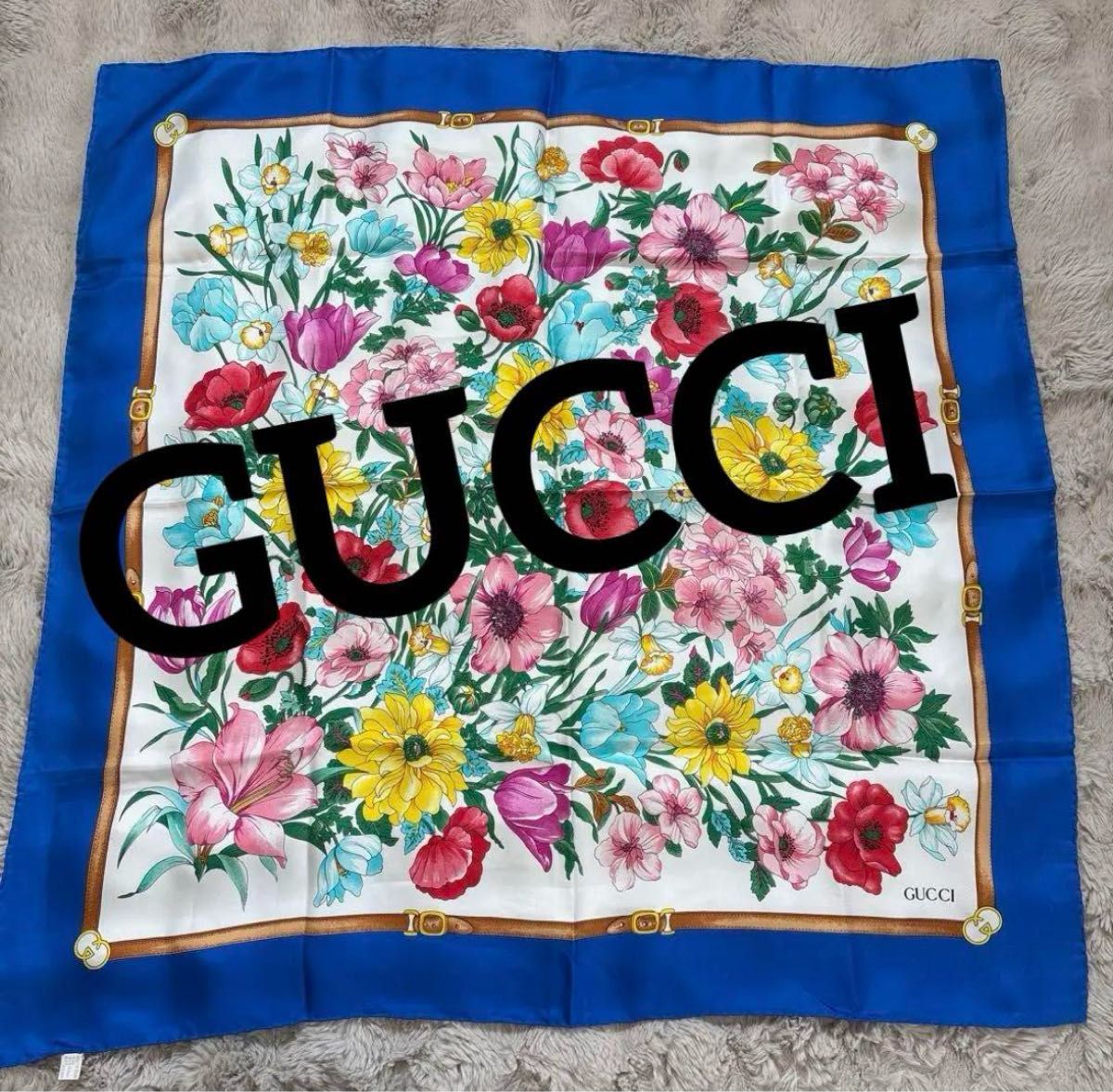 GUCCI グッチ 花柄 フラワー 大判スカーフ スカーフ シルク100｜Yahoo