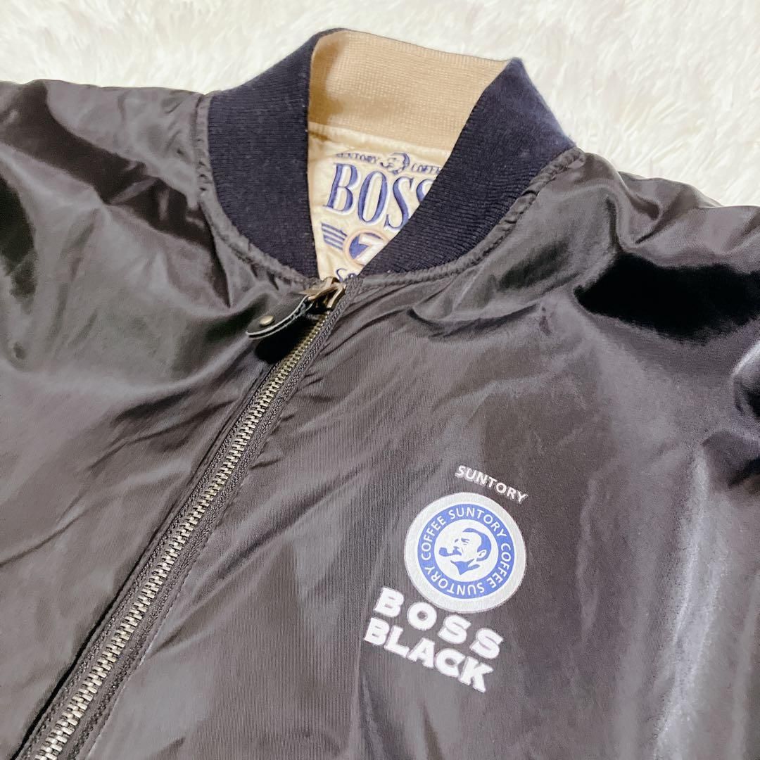 希少 非売品 BOSS ボスジャン リバーシブル MA-1 金 黒 ジャンパー