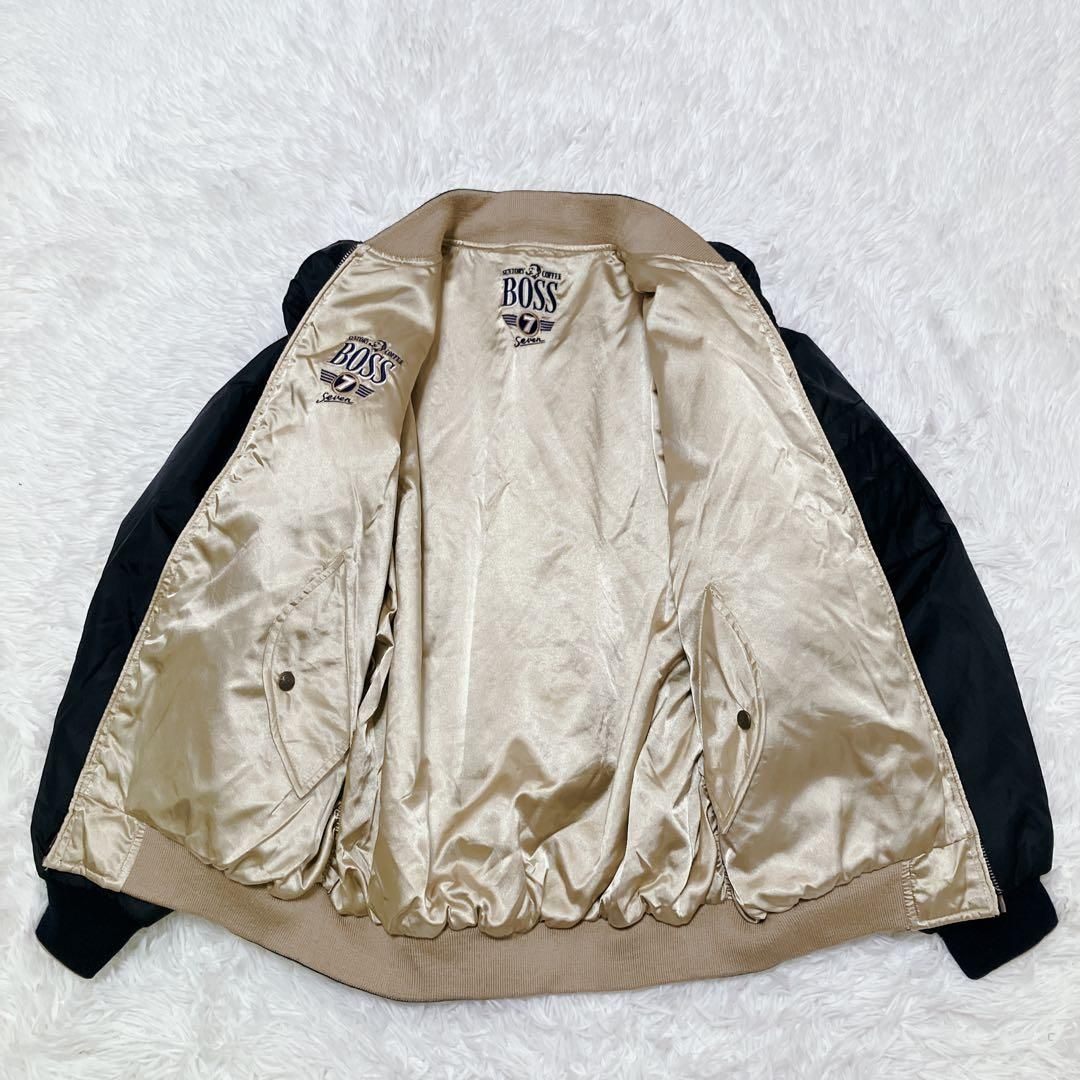 希少 非売品 BOSS ボスジャン リバーシブル MA-1 金 黒 ジャンパー