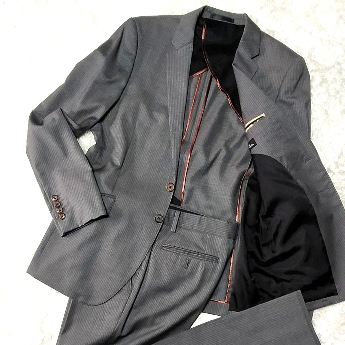 ✨シルク混/セットアップ✨(L) Paul Smith シングル スーツ グレー