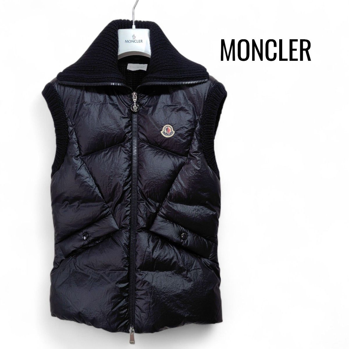 美品】 MONCLER モンクレール Gilet Tricot Vest ダウンベスト ジレ
