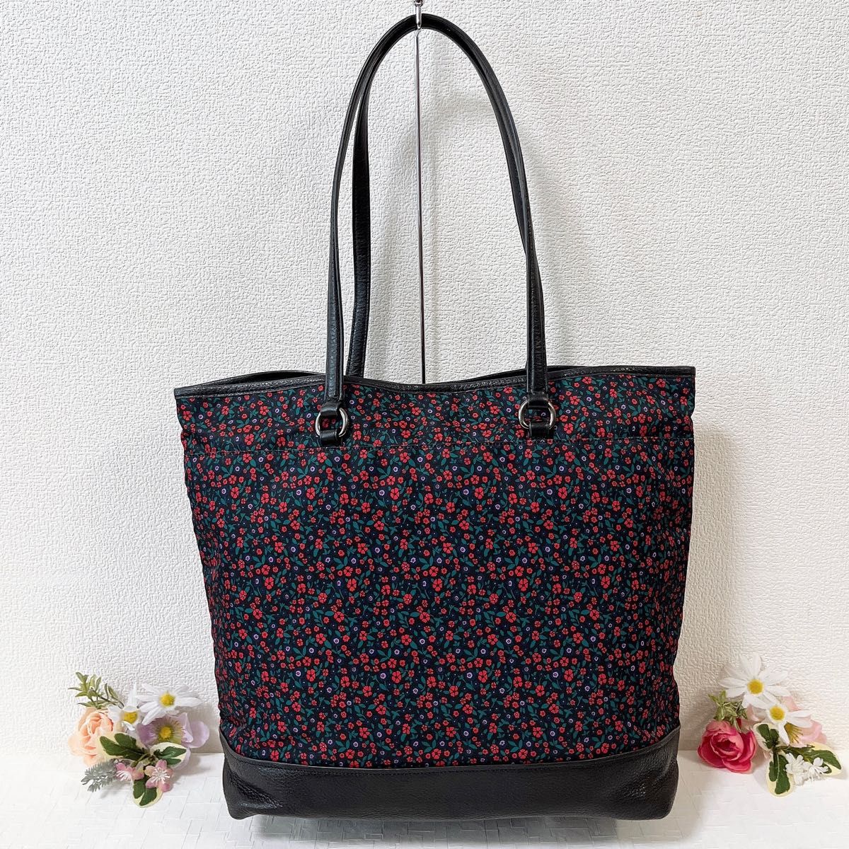 COACH コーチ トートバッグ 肩掛け フローラルプリント ナイロン
