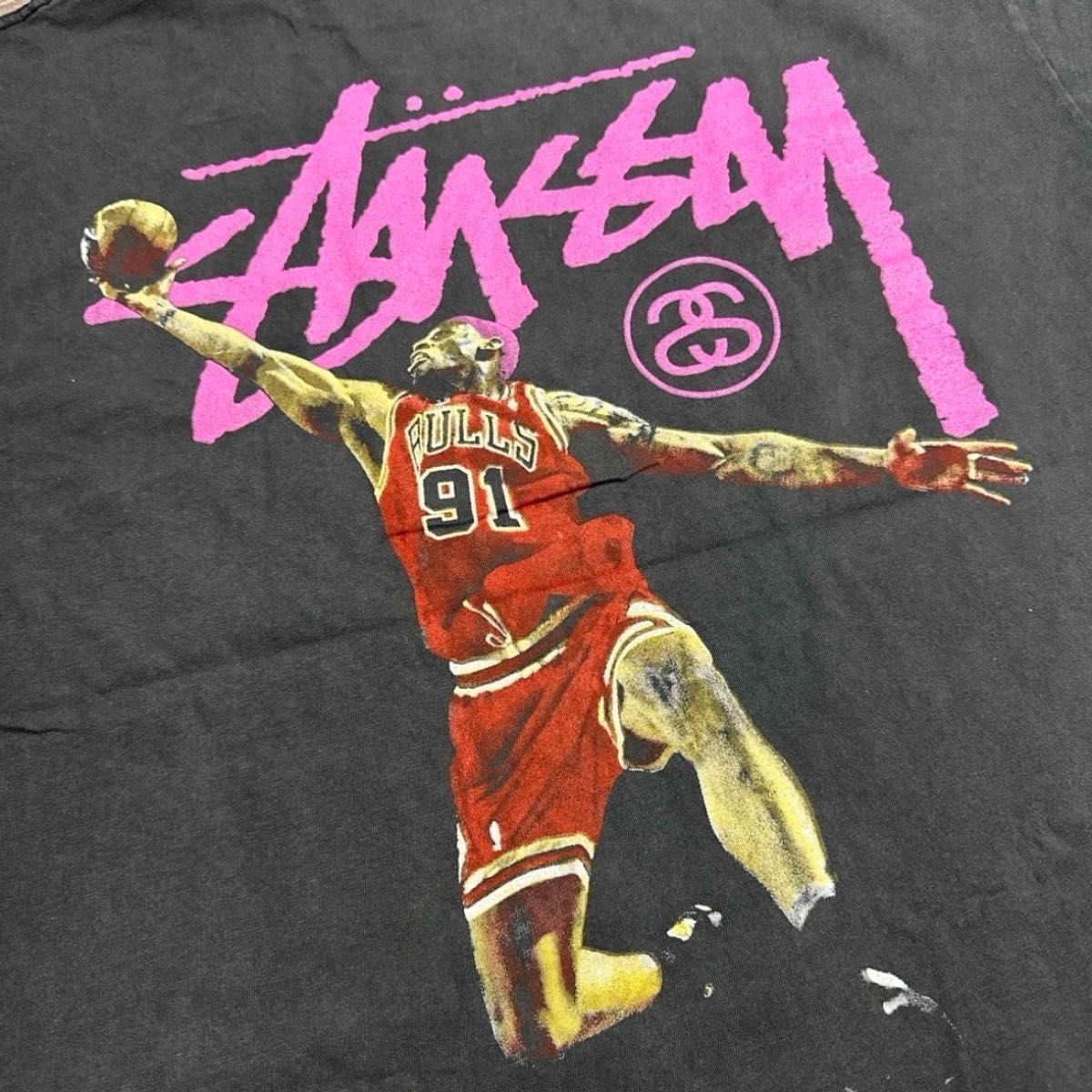STUSSY × DENIS RODMAN Tシャツ 黒タグ XL ステューシー デニス