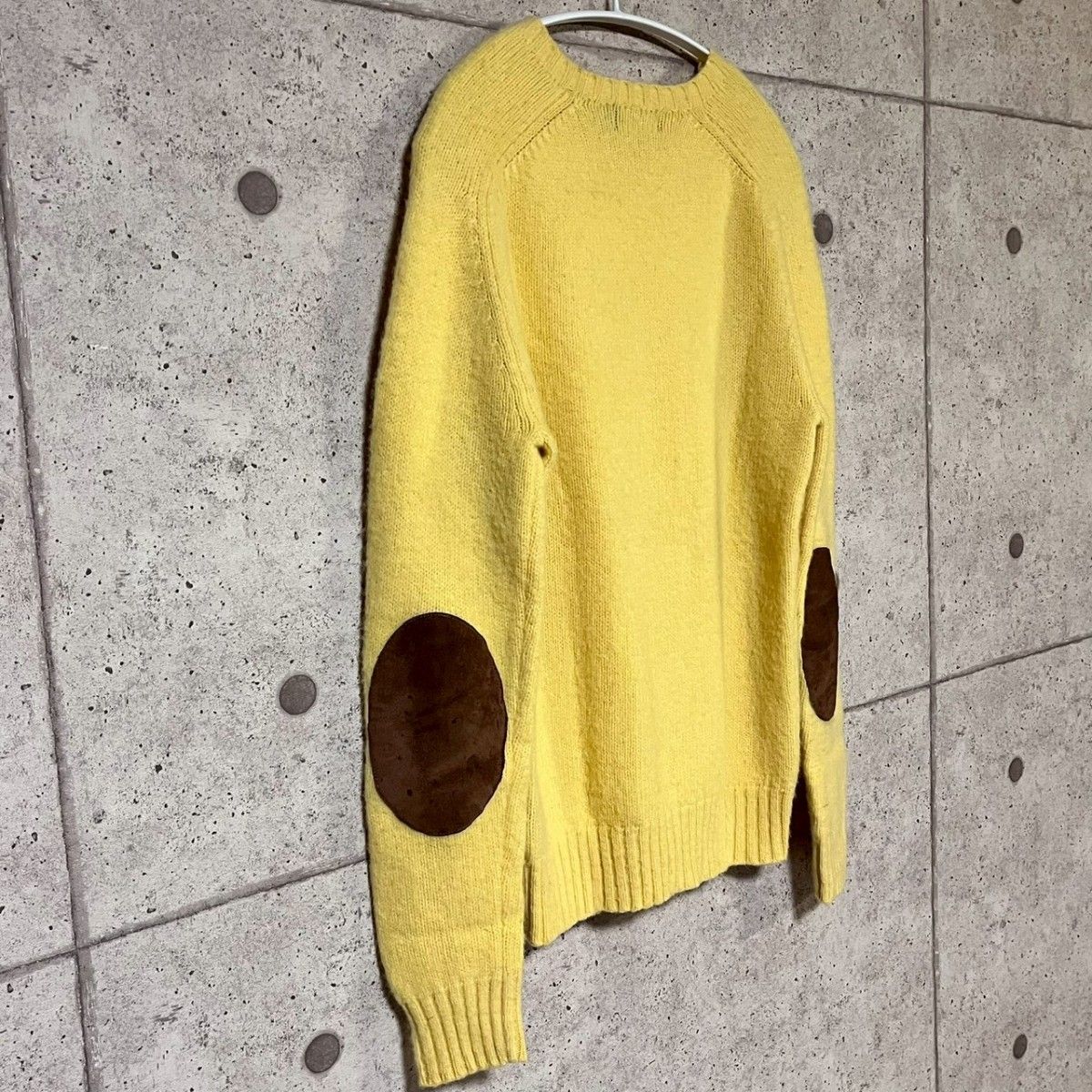 POLO RALPH LAUREN エルボーパッチニット S size イエロー｜Yahoo