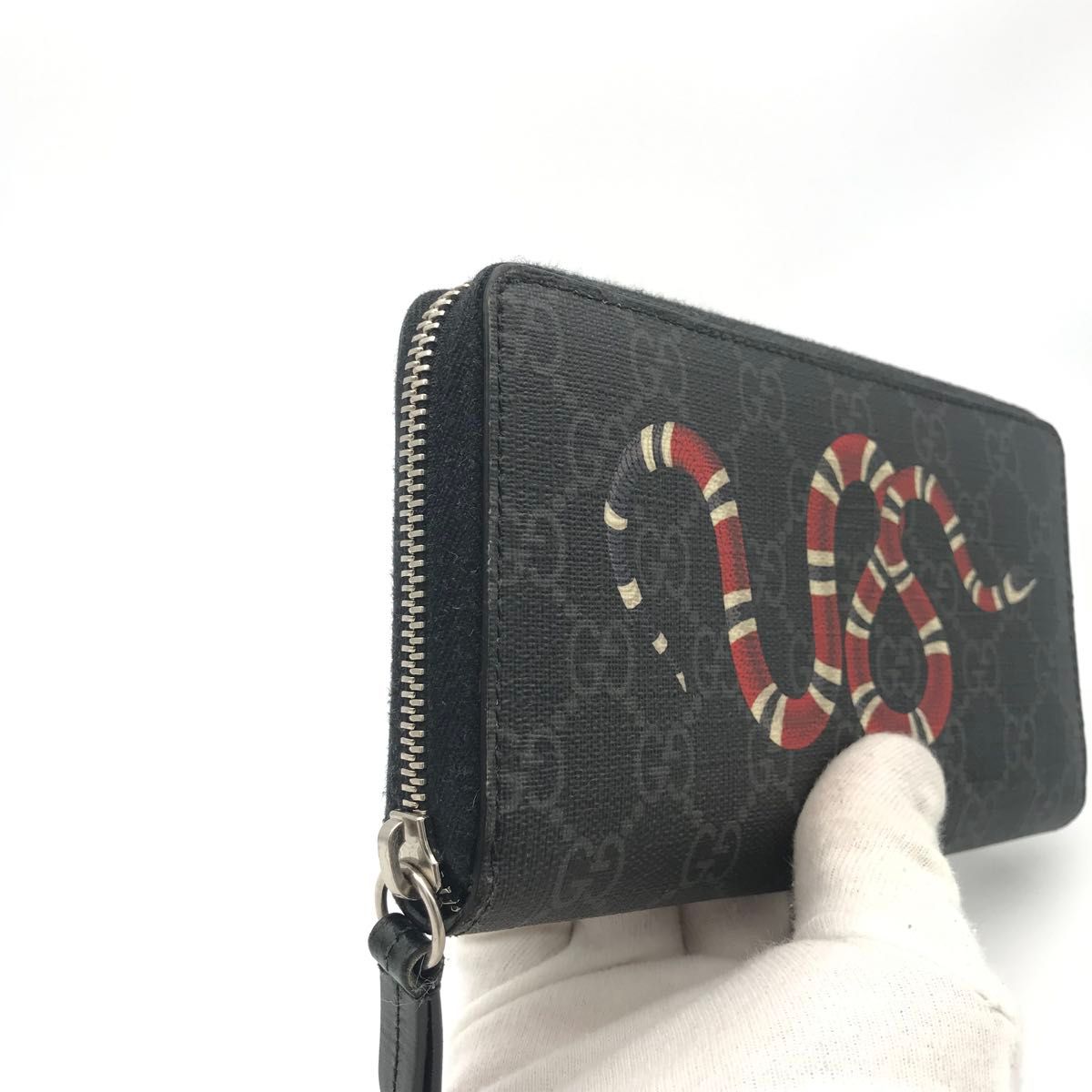 ✨極美品 美品 GUCCI キングスネーク 長財布 ラウンドジップ GG