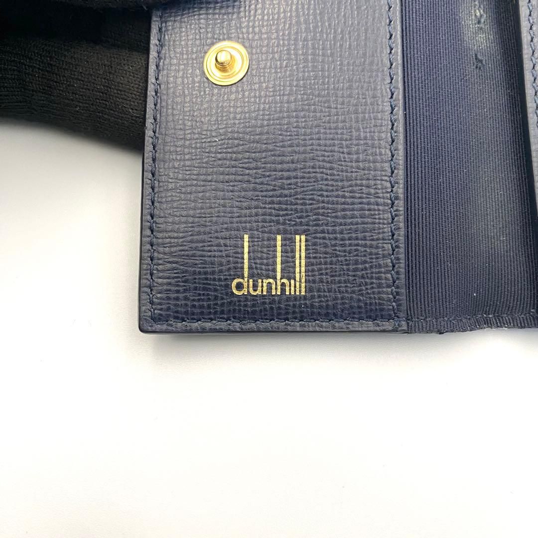 dunhill ダンヒル 新ロゴ メンズ レザー 6連 キーケース ネイビー