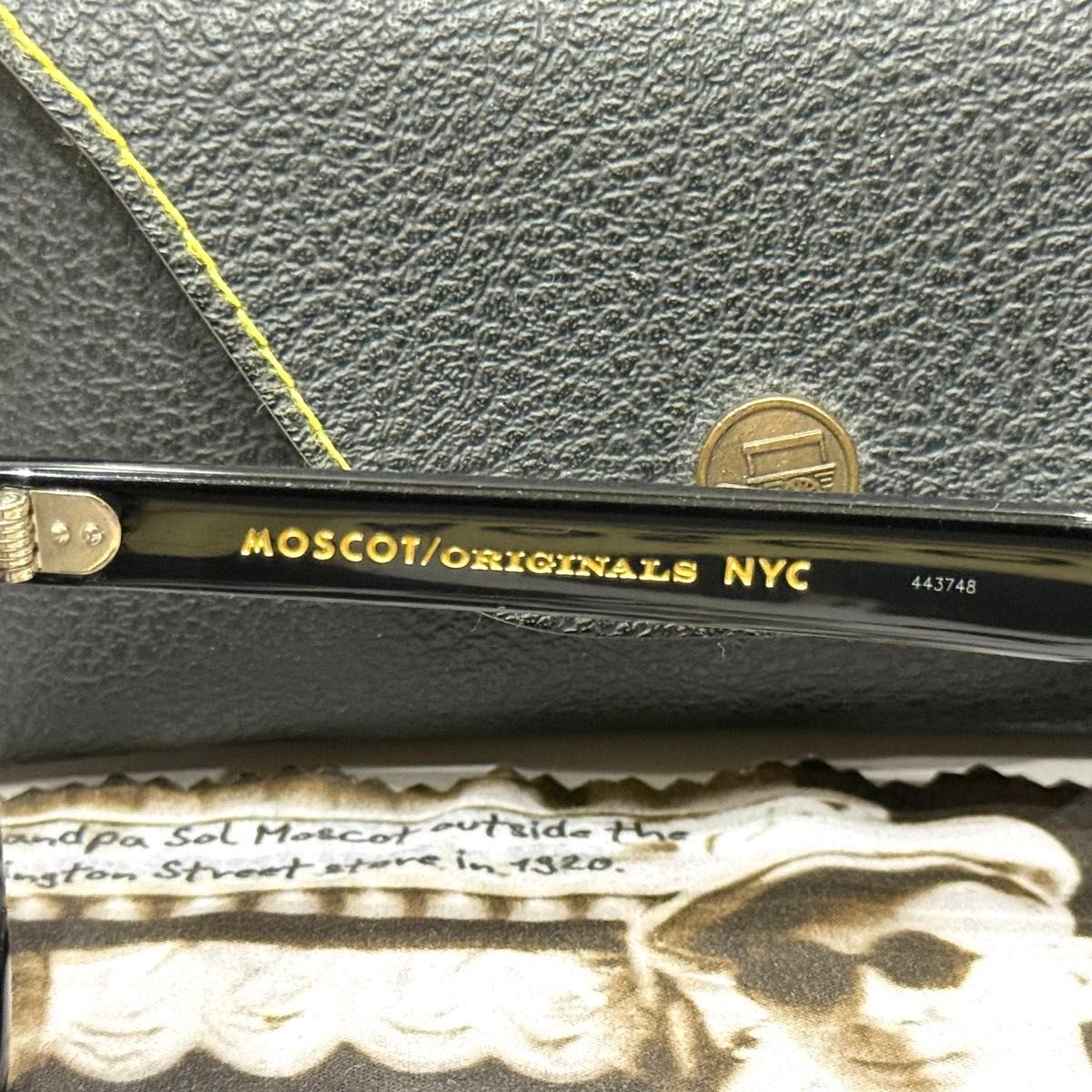 極美品】正規品 モスコット レムトッシュ 52 黒 新品ライトグレー