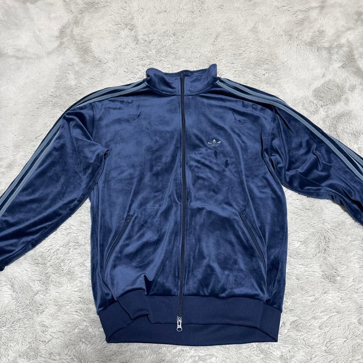 adidas Originals ベロア トラックジャケット ネイビー｜Yahoo!フリマ