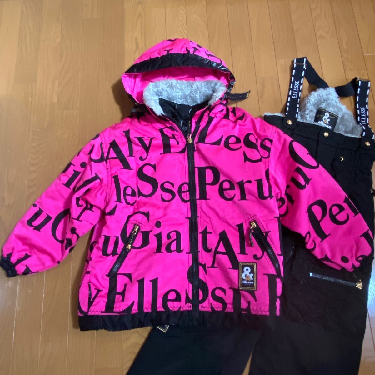 美品 ellesse エレッセ ベアー スキーウェア ボア ベスト付3P M