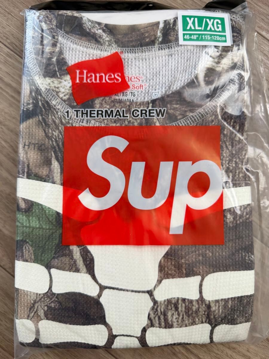 新品 未使用 送料込 Supreme x Hanes Bones Thermal Crew (1 Pack