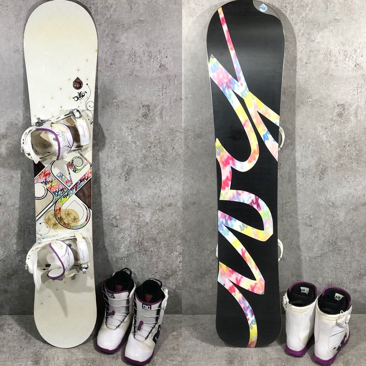 即乗り SALOMON IVY 143 DC ブーツ スノーボード セット サロモン 24cm