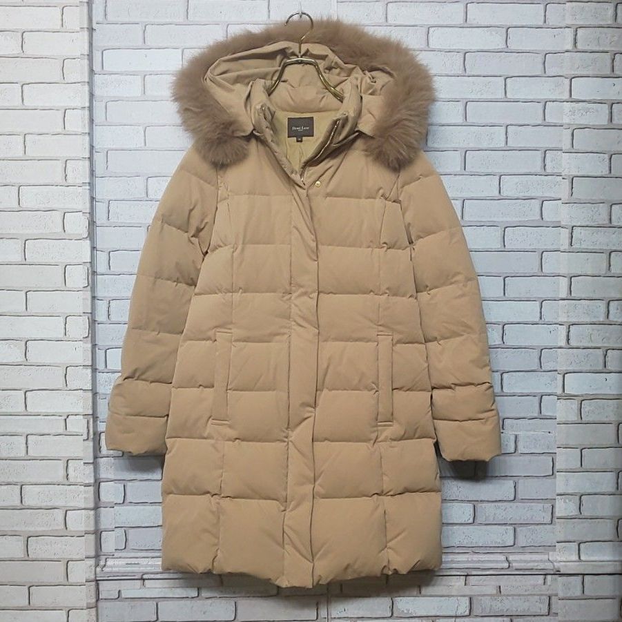 Demi-Luxe BEAMS】ダウンコート フォックスファー ベージュ 38｜Yahoo
