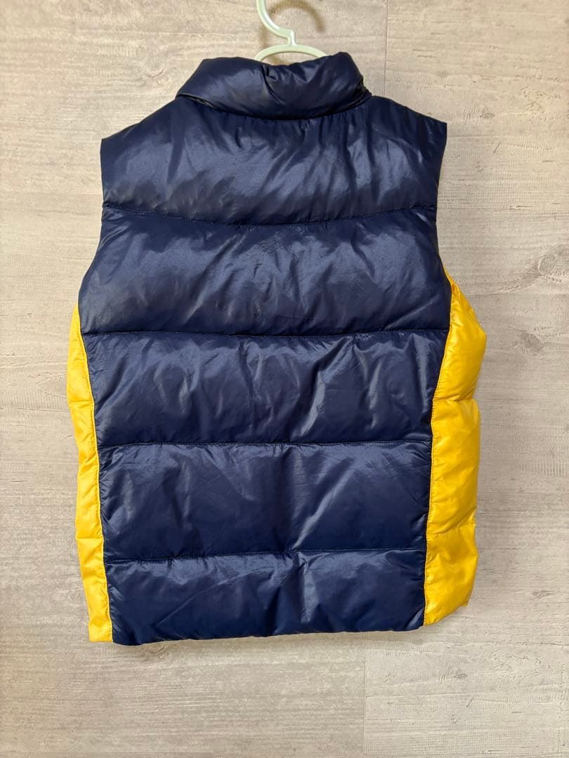ポロラルフローレン キッズ130 ダウン ベスト ネイビー/イエロー POLO