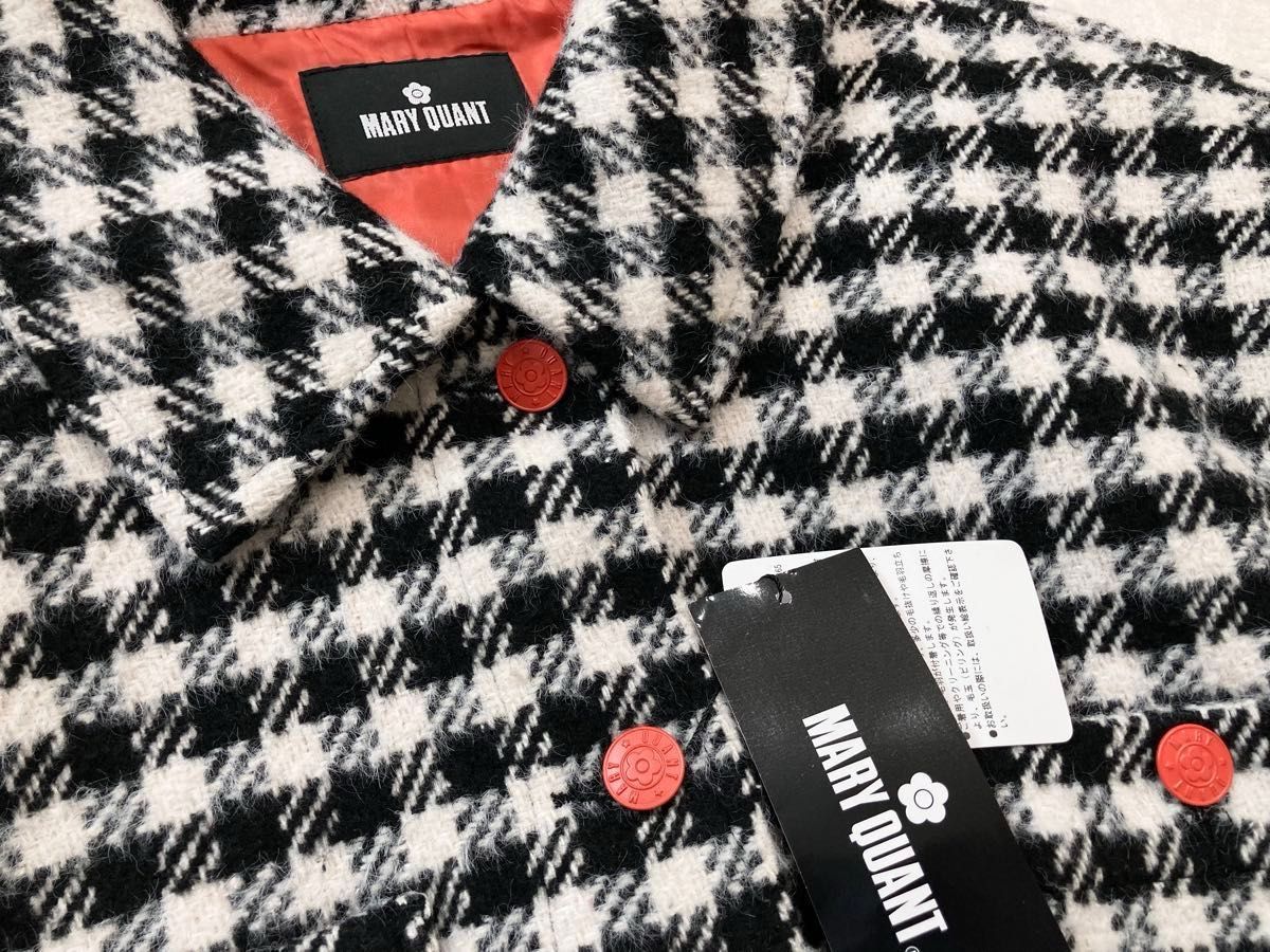 新品 MARY QUANT チェックステンカラー ショートコート ジャケット