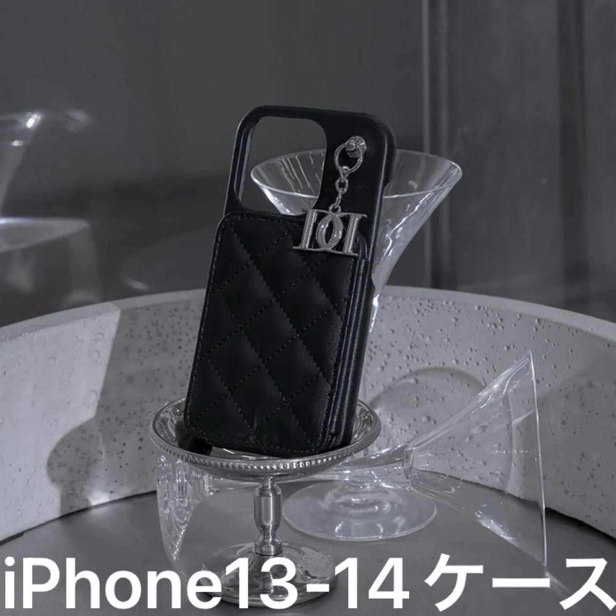 Darich ダーリッチ キルティングミラーDDチャームiPhoneケース