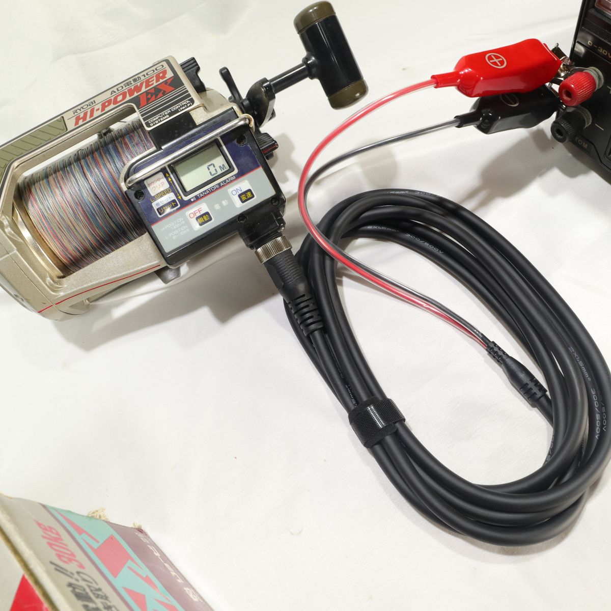 マロ RYOBI電動リール 船用マウント バッテリー接続用コード3点セット
