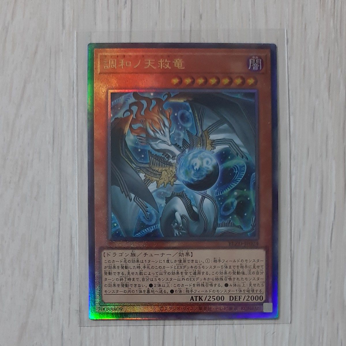 遊戯王 調和ノ天救竜 レリーフ ドミナススパーク シークレット 調和の