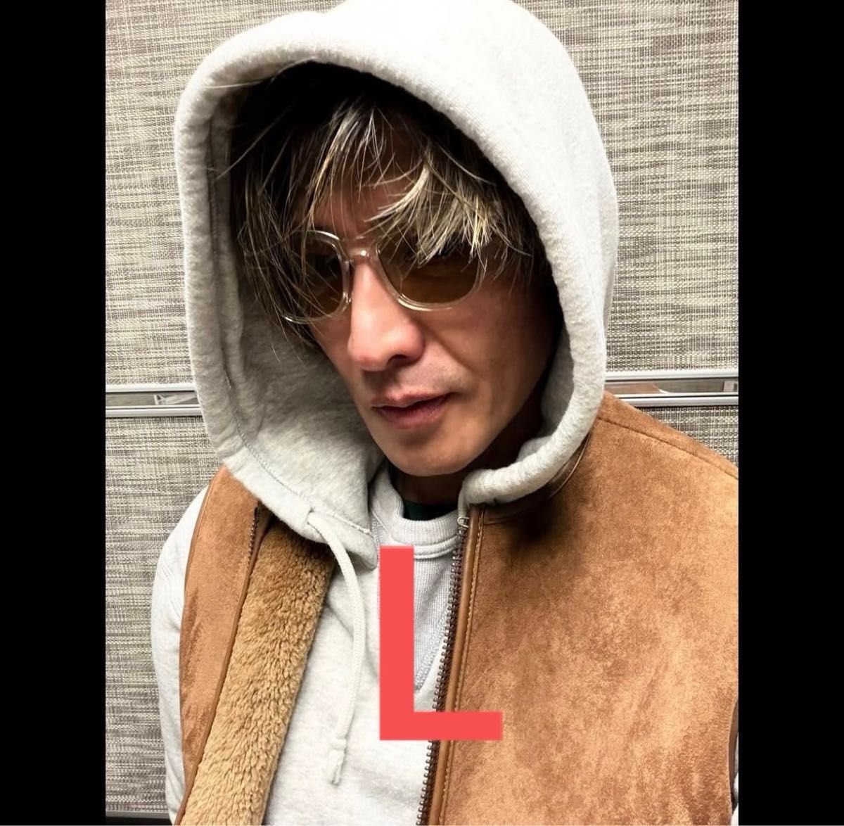 GDC Vegan Mouton Vest brown ムートンベスト ブラウン L キムタク着用