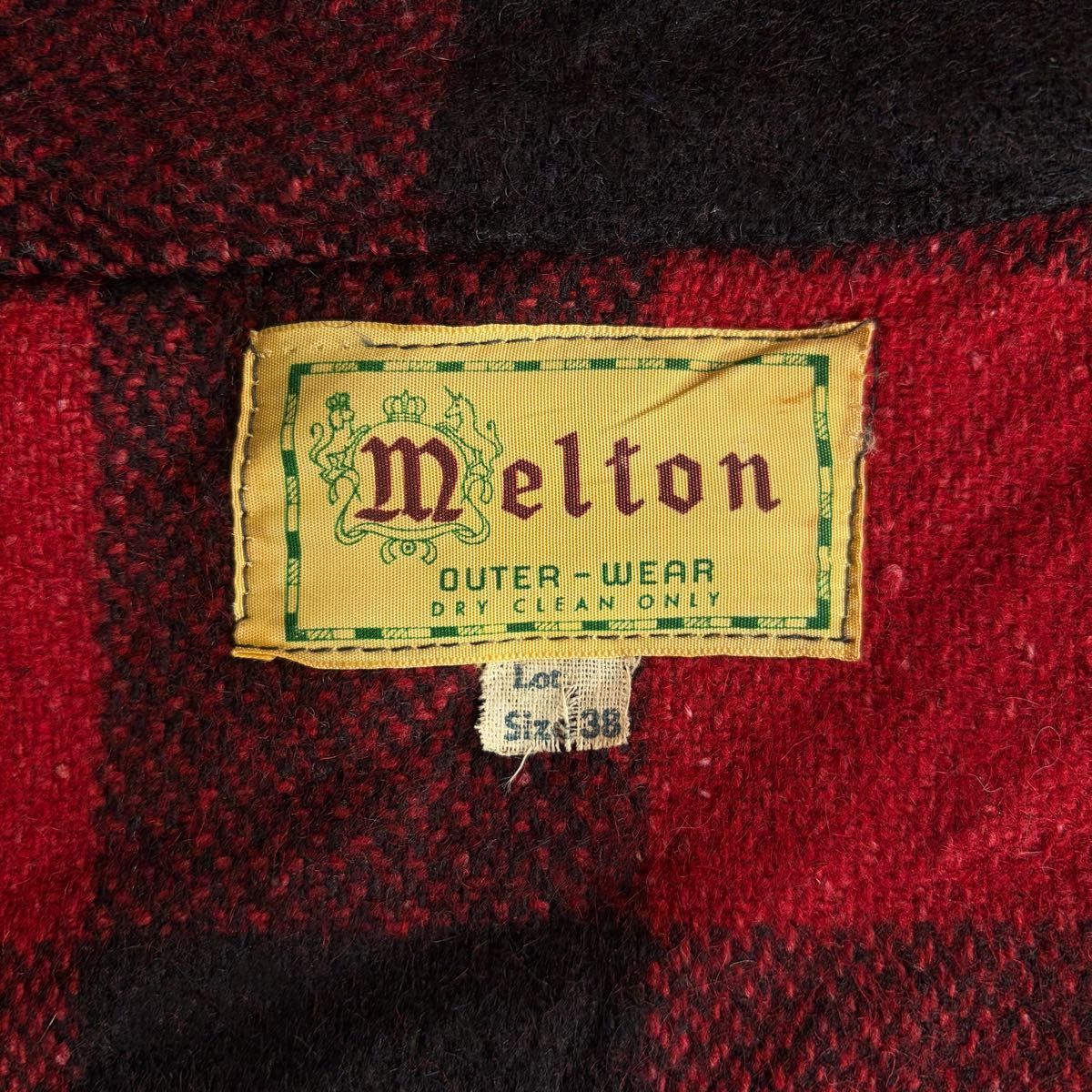 USA製ビンテージ 【Melton メルトン】バッファローチェックウール