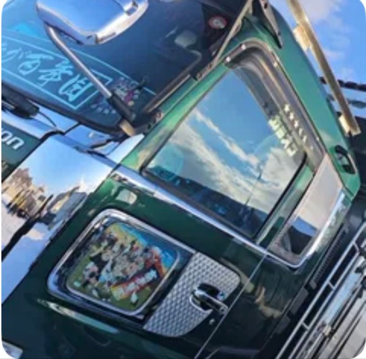 フィルム風サンシェード グリーン ブロンズ トラック用 運転席助手席2