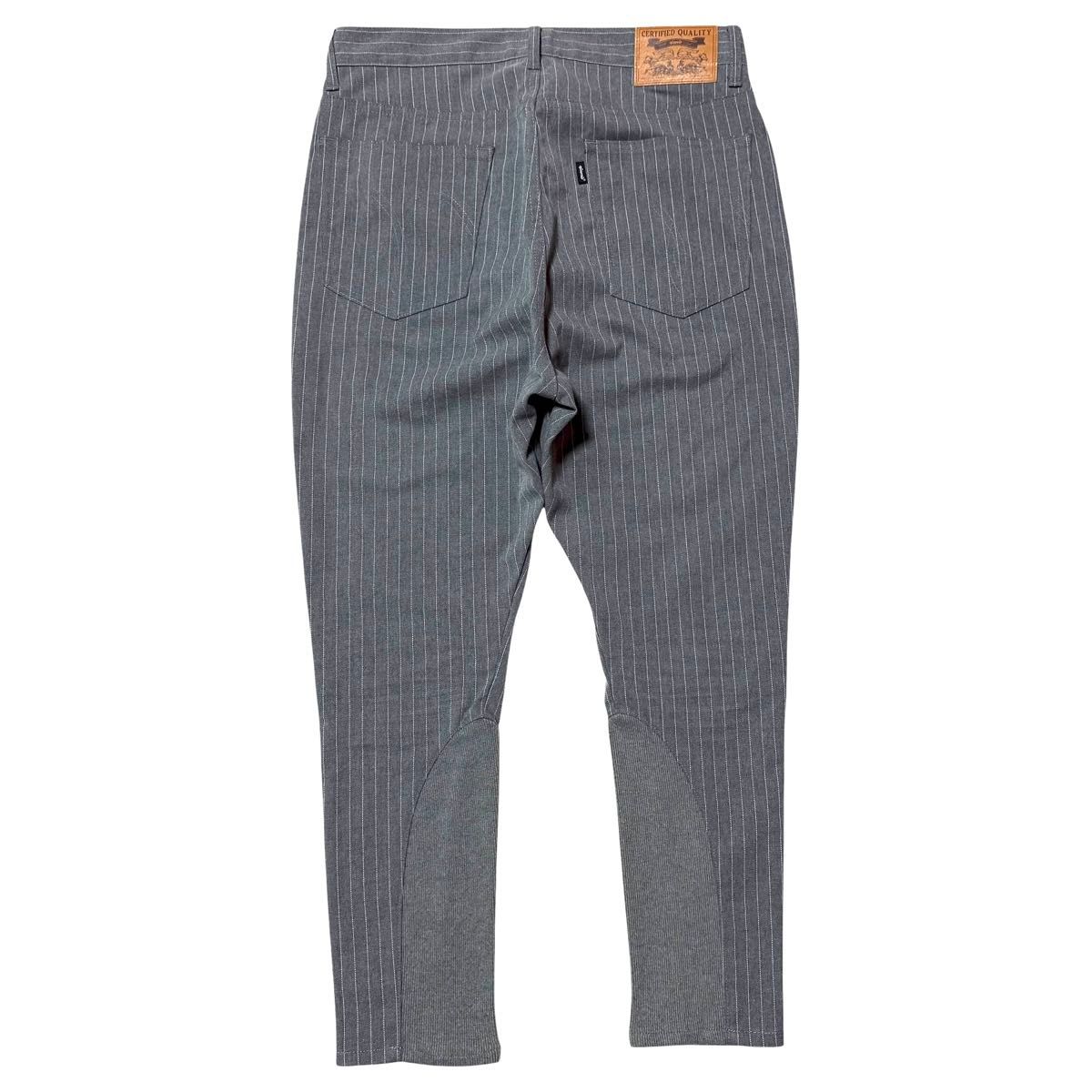 極美品 glamb グラム Poly Pants 裾リブ サルエル ストライプ ポリー