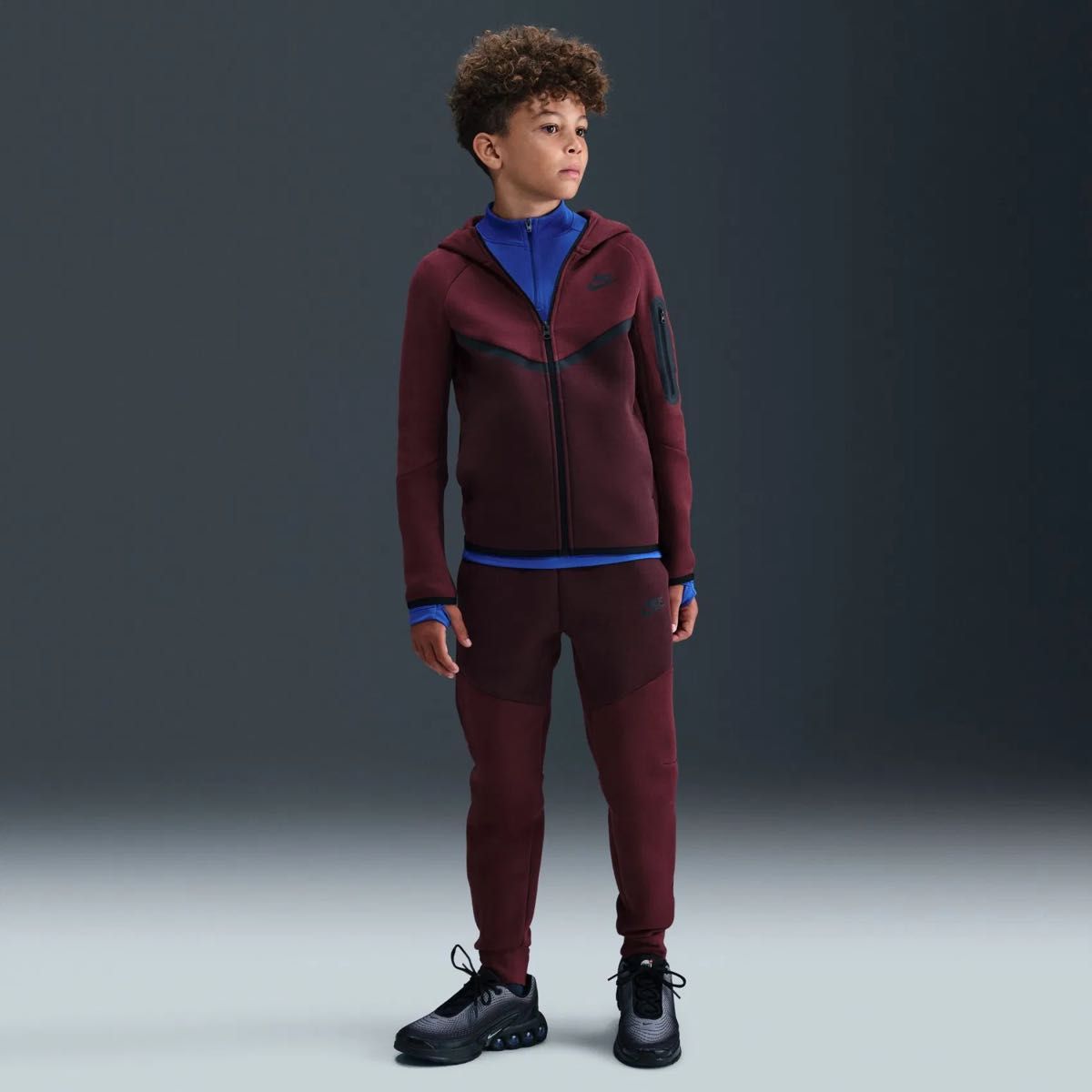 新品 キッズL(160) ワイン テックフリース セットアップ 赤タグ NIKE