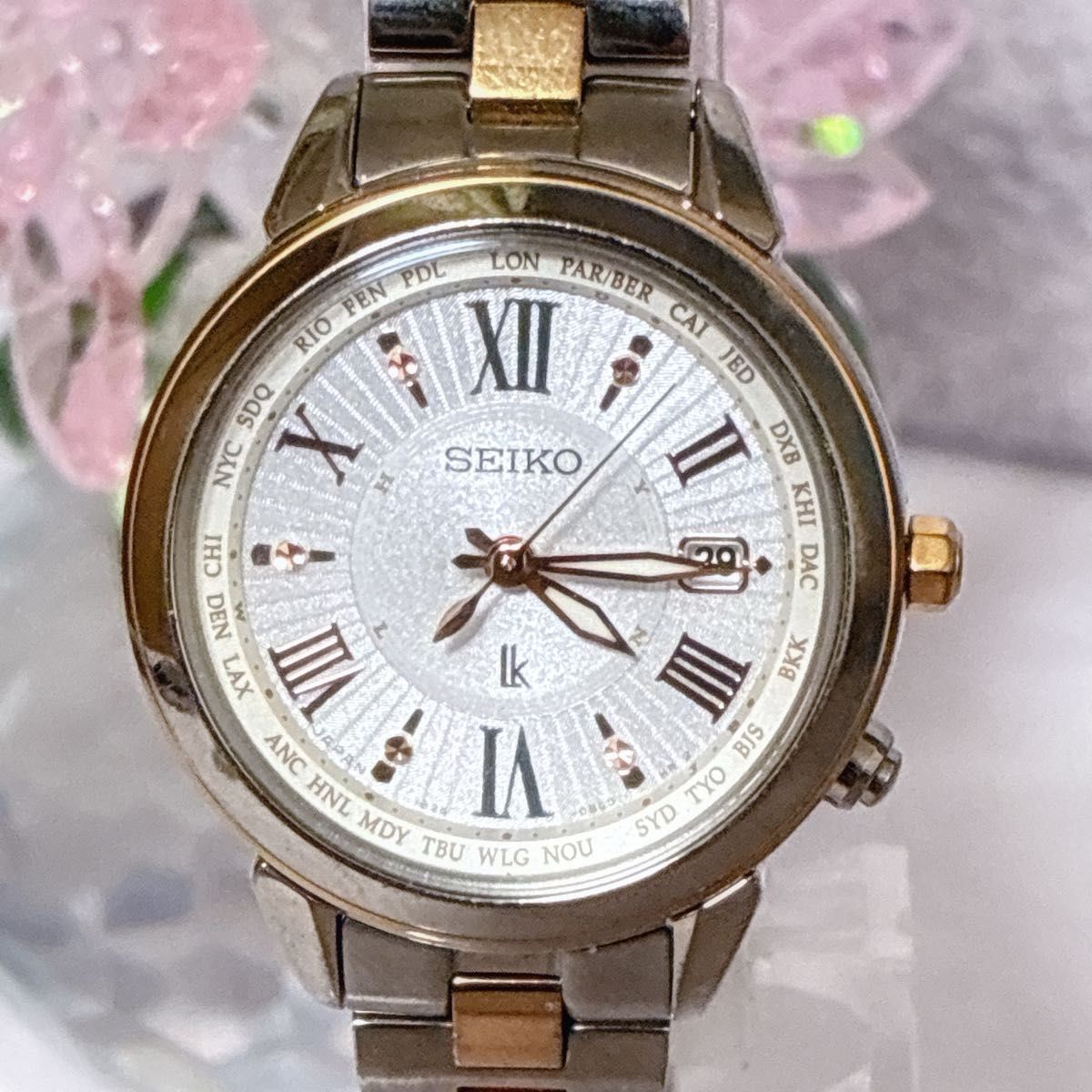 SEIKO セイコー ルキア 1B25-0AP0 ラッキーパスポート ソーラー 腕時計