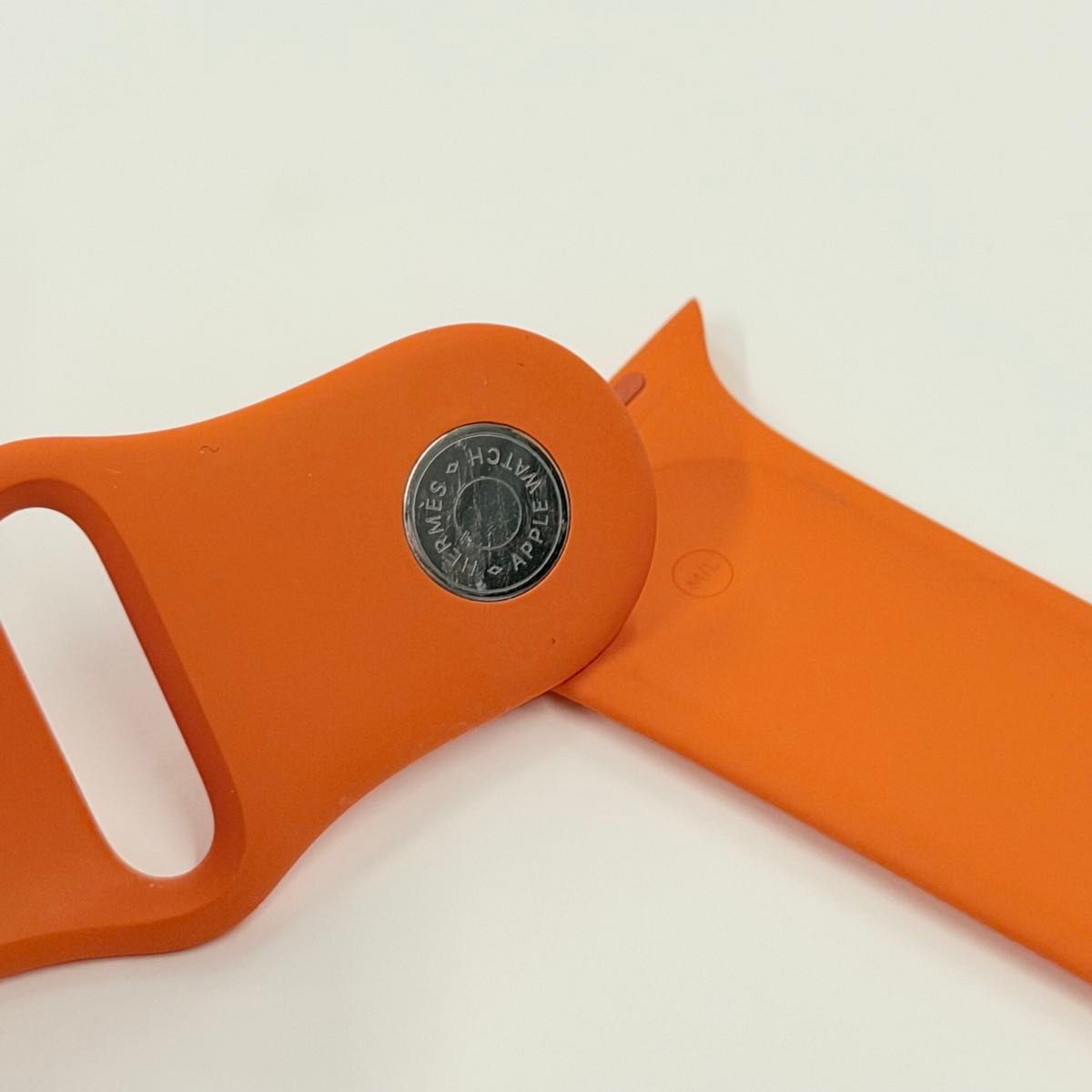 希少 Apple Watch 217 HERMES オレンジスポーツバンド 46mm 45mm M/L