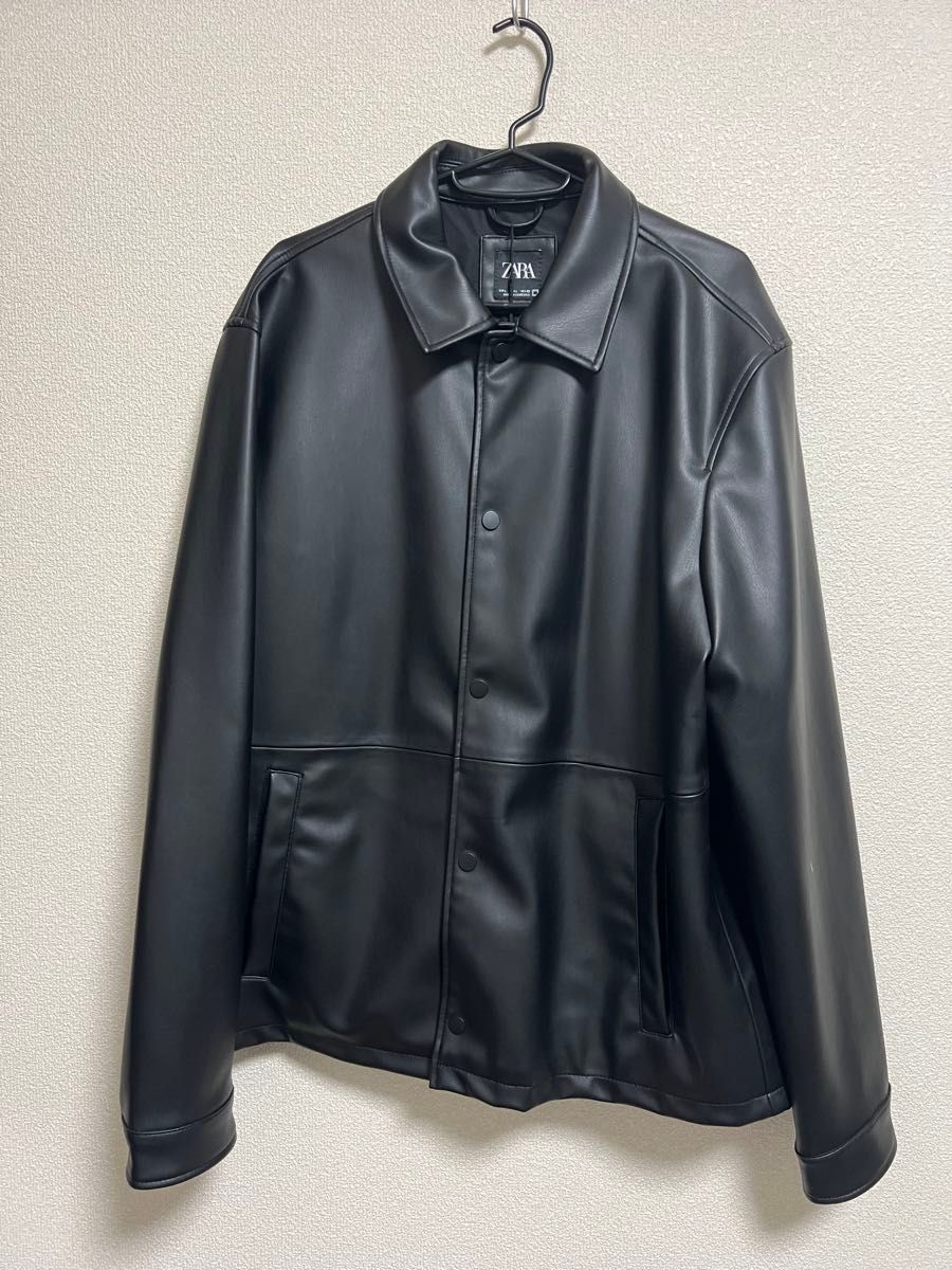 ZARA フェイクレザージャケット Lサイズ 新品｜Yahoo!フリマ（旧PayPay