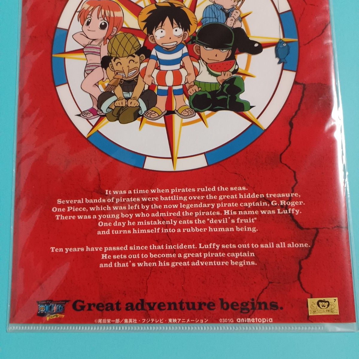 初期ONE PIECE】ワンピース クリアファイル ルフィ ゾロ ナミ サンジ