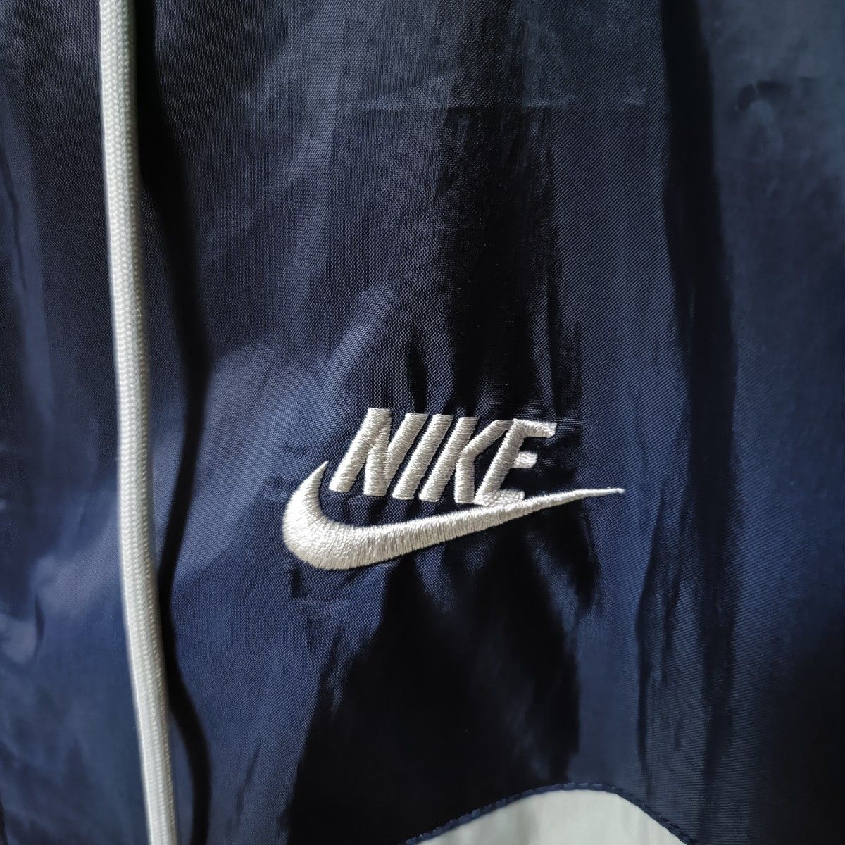ウィンドライナー NIKE 灰紺 フーデッド ナイロンジャケット メンズXL