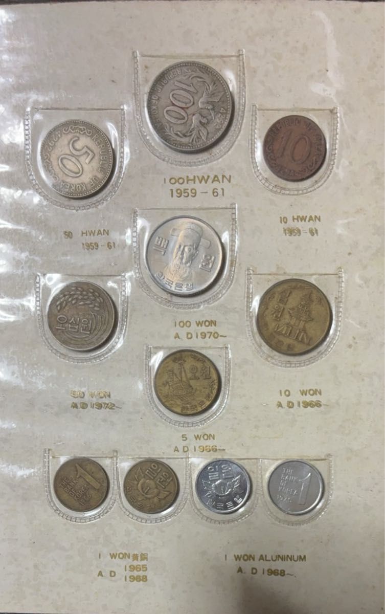 韓国 現行帖 観光記念 SOUVENIR NEW COINS OF KOREA｜Yahoo!フリマ（旧