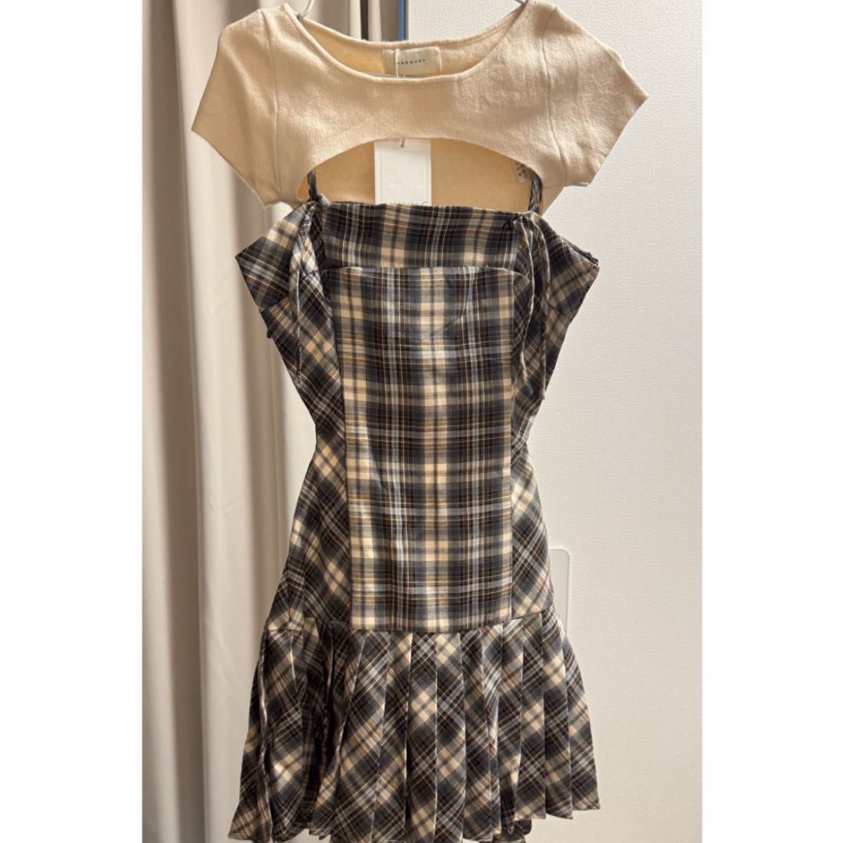 andmary andmary Karen check mini dress アンドマリー karen check
