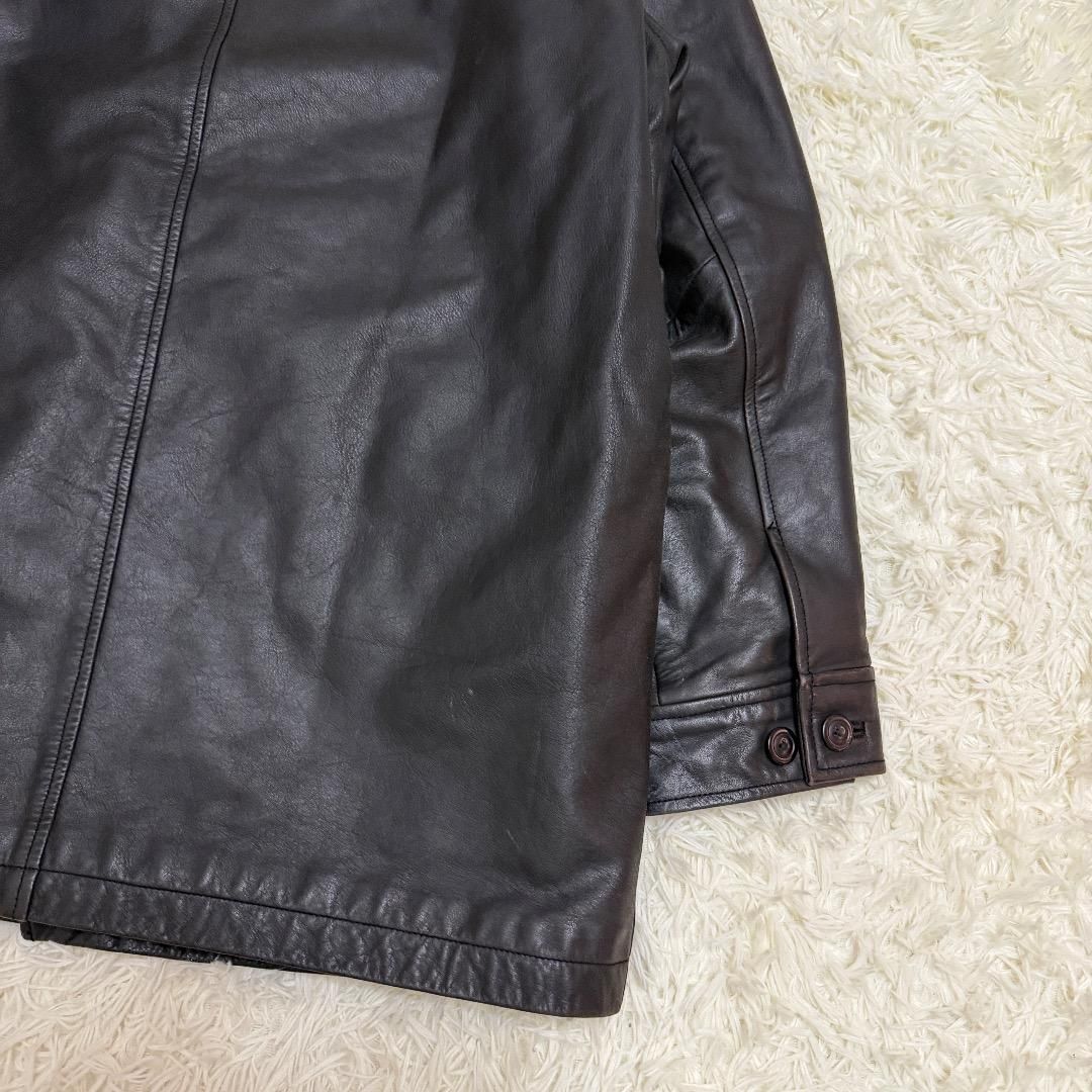 超希少】野村訓一着用 OLD GAP レザーカーコート ブラック 本革 L