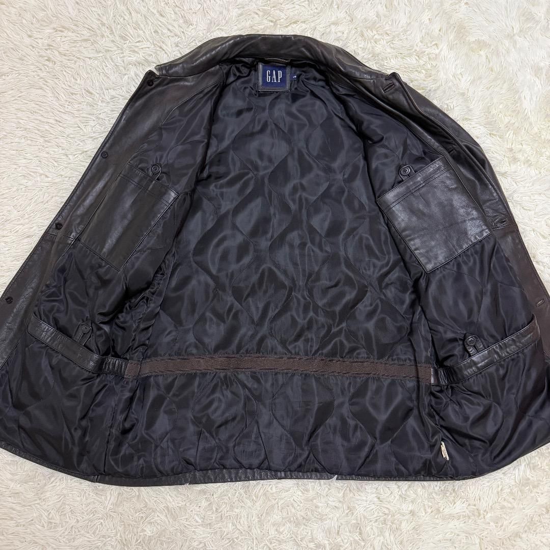 超希少】野村訓一着用 OLD GAP レザーカーコート ブラック 本革 L