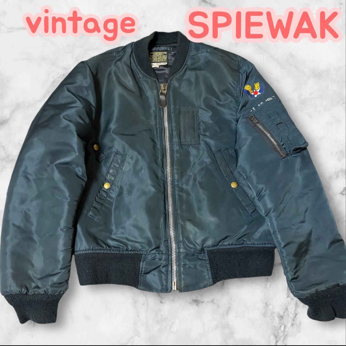 SPIEWAK MA-1 フライトジャケット サイズ38 ネイビー USA製 スピワック