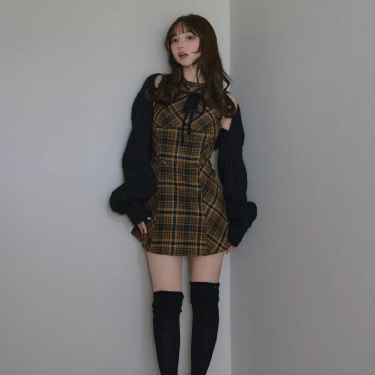 andmary Mimi check set mini dress yellow｜Yahoo!フリマ（旧PayPay