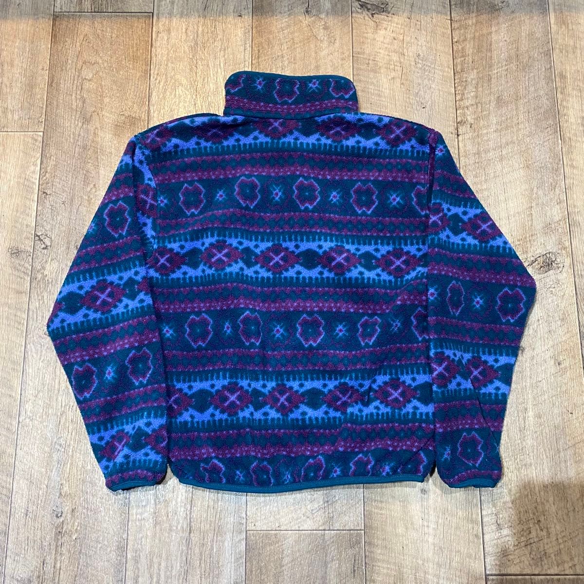 90s l l bean 総柄 fleece snapT フリース エルエルビーン｜Yahoo