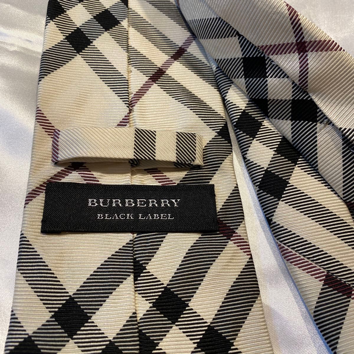 BURBERRY BLACK LABELバーバリー ノバチェックシルクネクタイ ブラック
