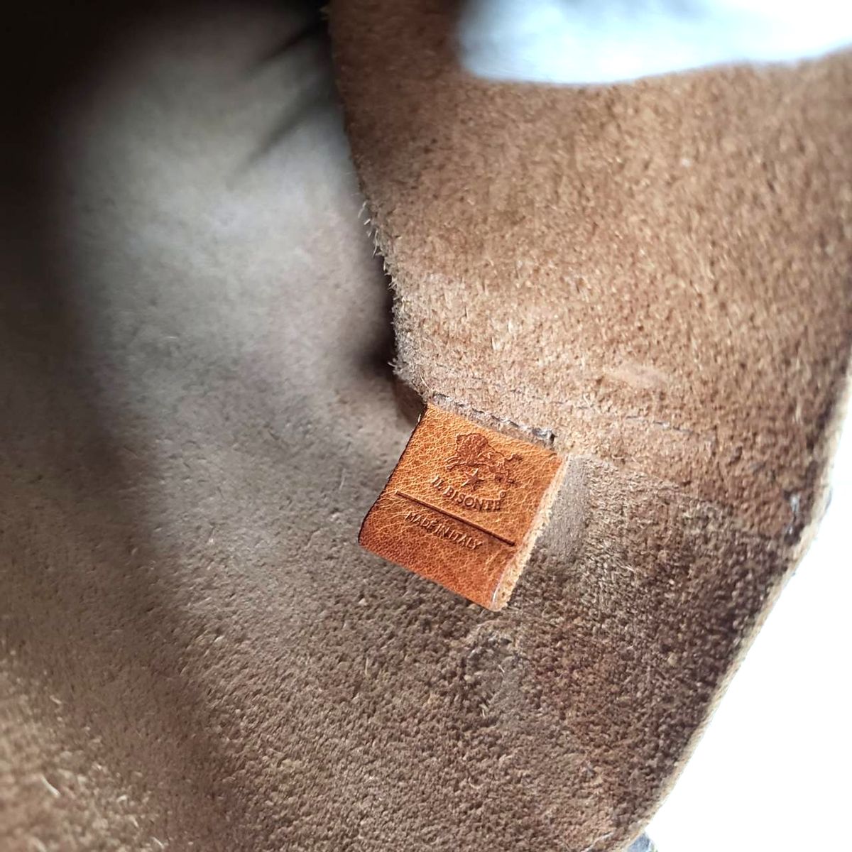 IL BISONTE イルビゾンテ ミニスリム ハンドバッグ グレージュ バッグ