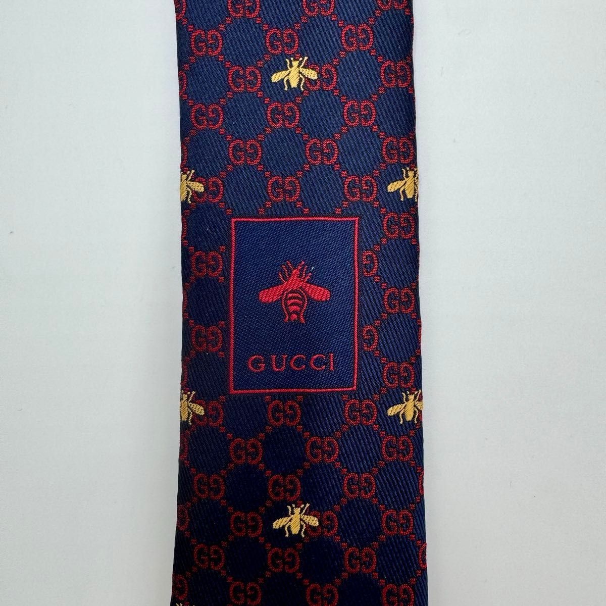 箱付き GUCCI グッチ ネクタイ 現行タグ 近年モデル 蜂 Bee アニマリエ