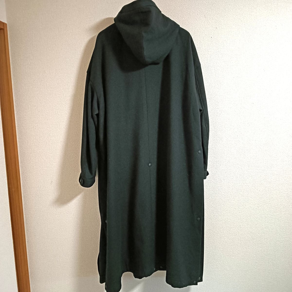THE RERACS リラクス フーデッドロングコート ウールナイロンギャバ