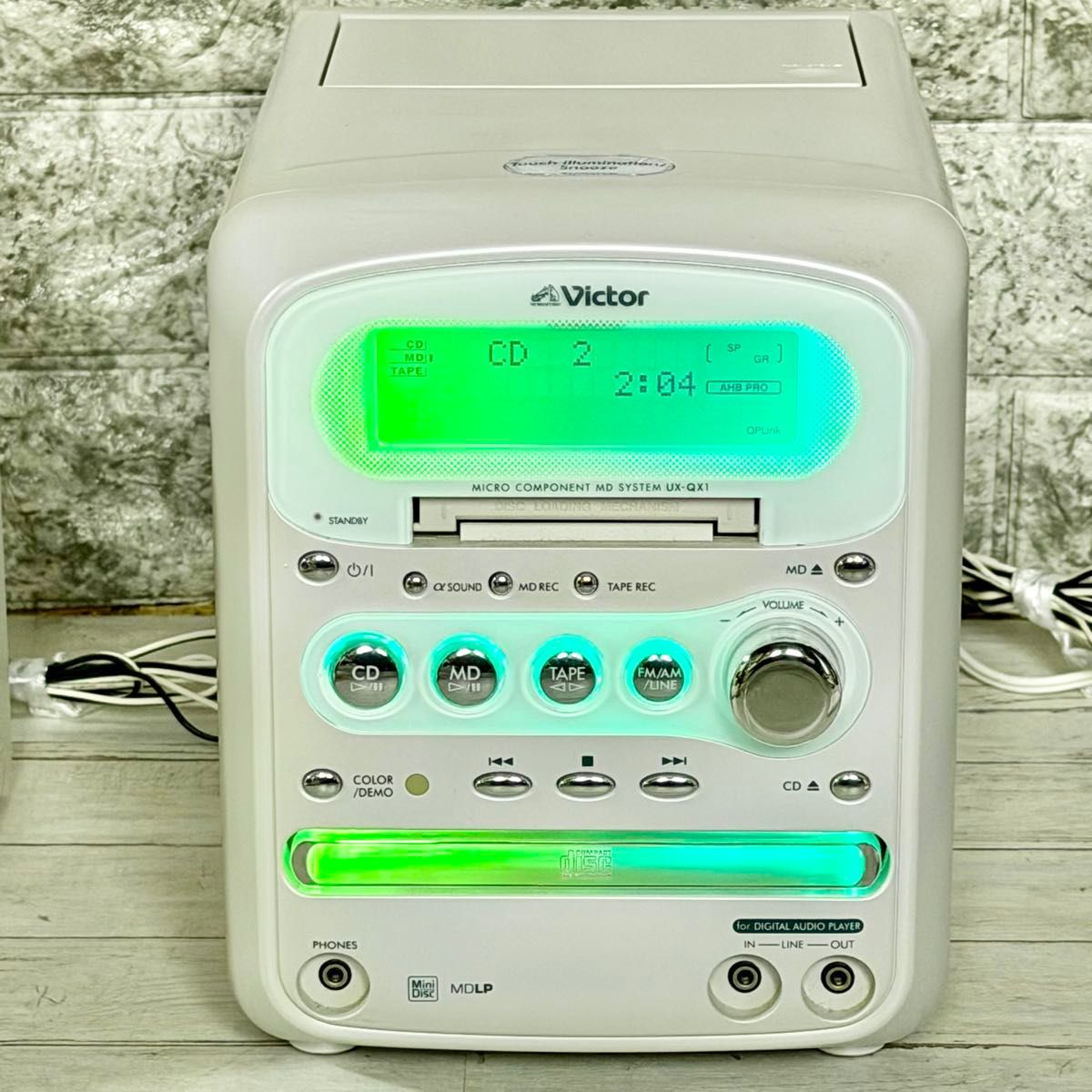 Victor「UX-QX1」CD・MD・カセット搭載マイクロコンポ｜Yahoo!フリマ