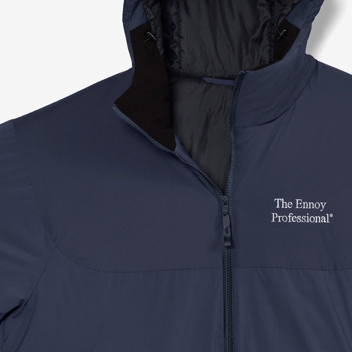 ENNOYとスタイリスト私物 PADDED NYLON HOODIE (NAVY) XL エンノイ