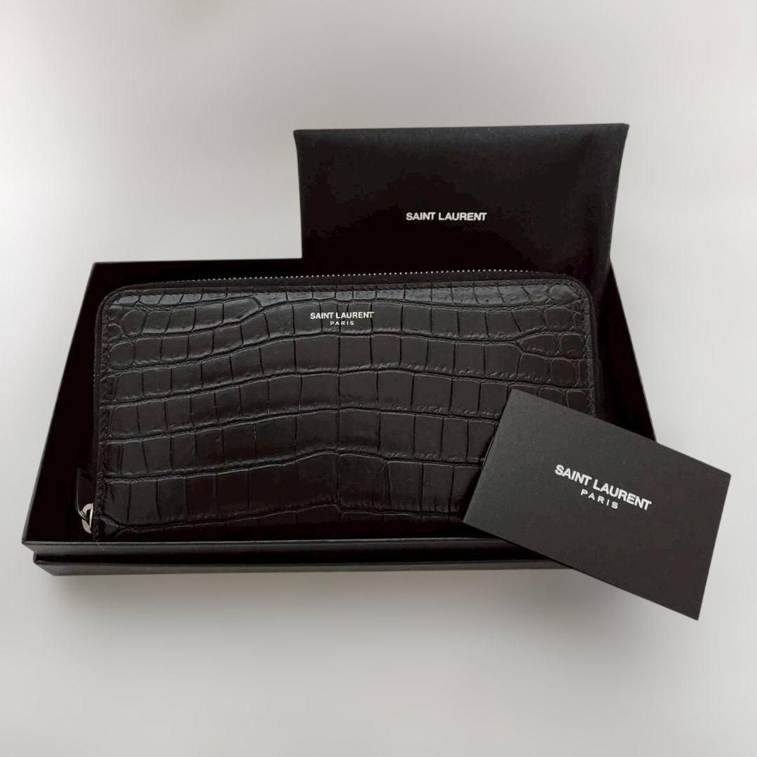 SAINT LAURENT サンローラン 長財布 クロコ 美品 箱付｜Yahoo!フリマ
