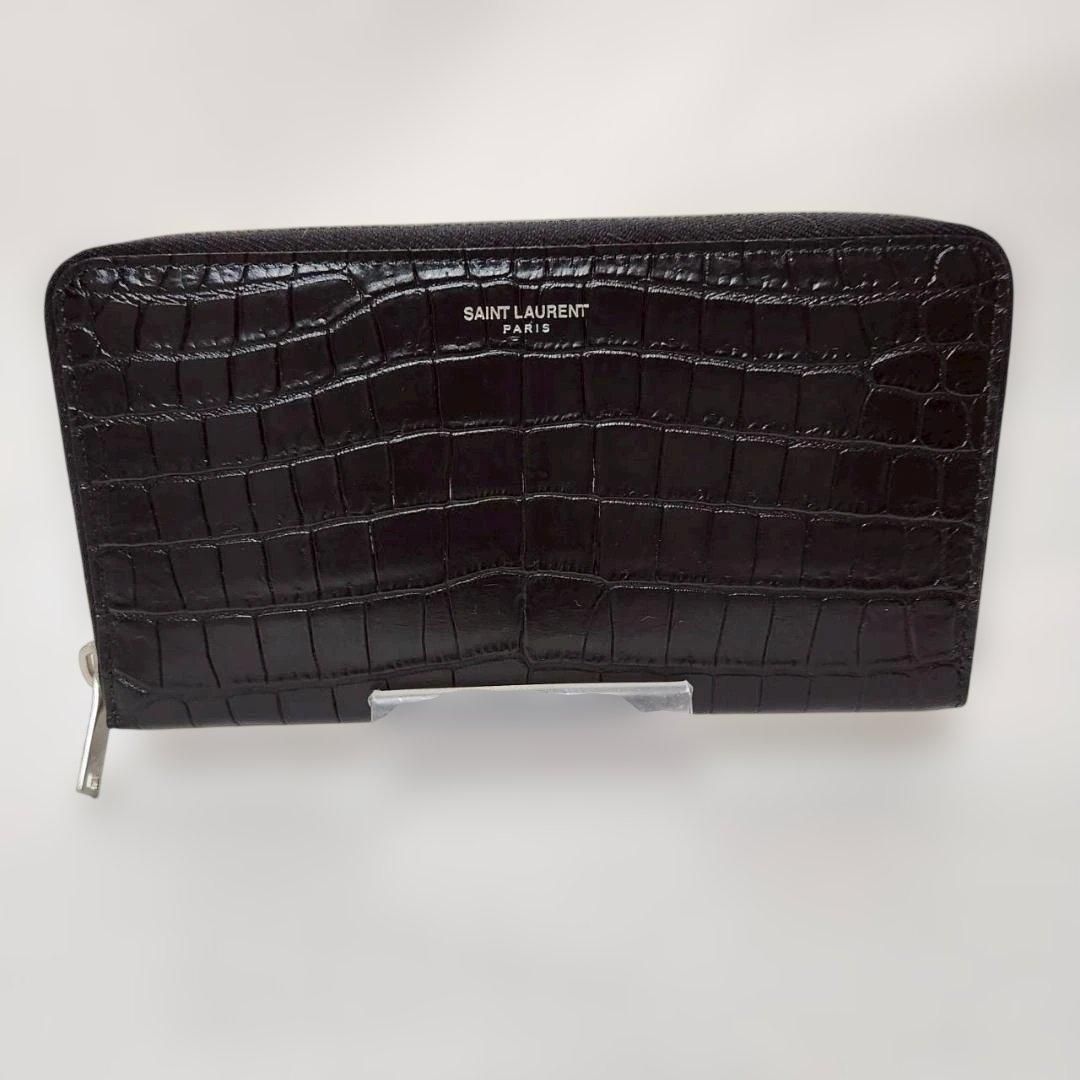 SAINT LAURENT サンローラン 長財布 クロコ 美品 箱付｜Yahoo!フリマ