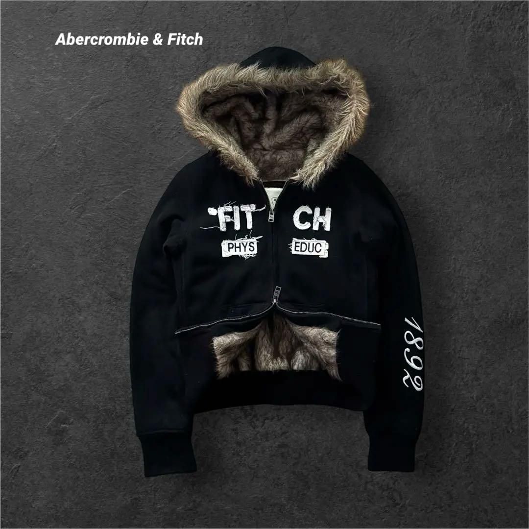 Abercrombie & Fitch fur zip up parka y2k｜Yahoo!フリマ（旧PayPay