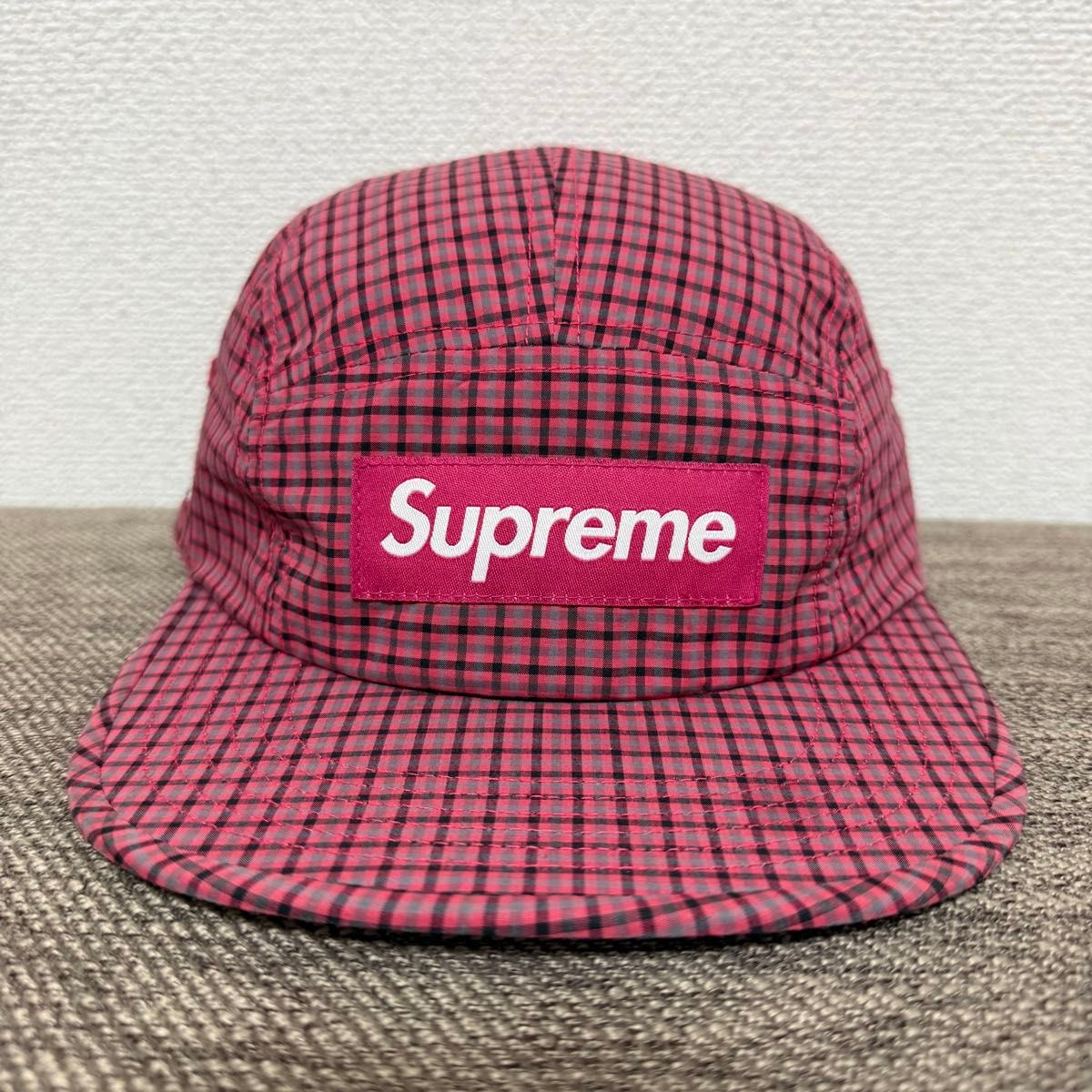 ほぼ新品 Supreme Cordura Plaid Camp Cap Red Free 25ss 2025年 赤
